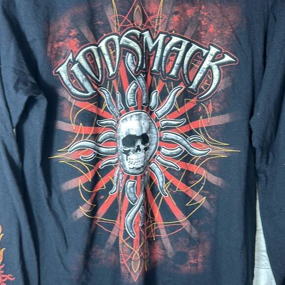 GODSMACK 2010 Tougher than Nails Boston Mass Tour Concert Band T Shirt size M - Picture 2 of 9